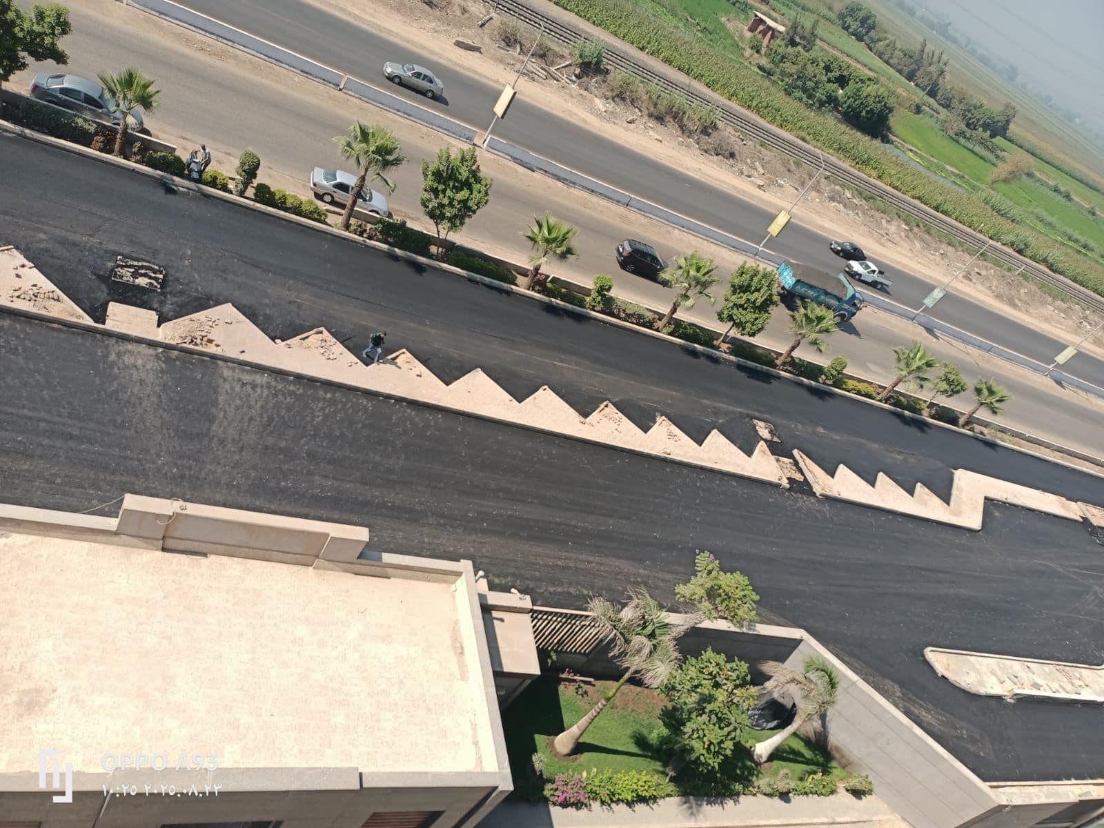 Service Road Paving — Highway Corridor